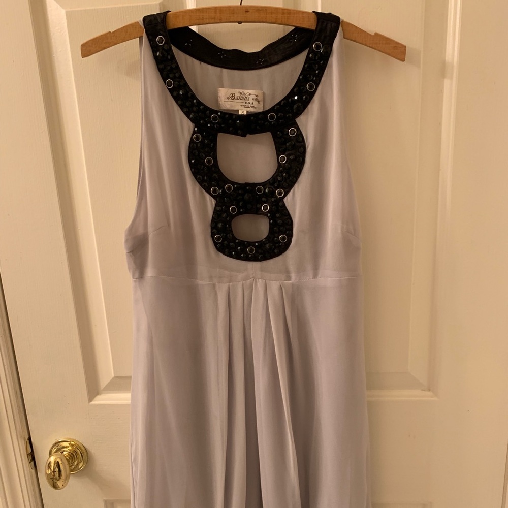 Banana Light Gray Beaded Dress